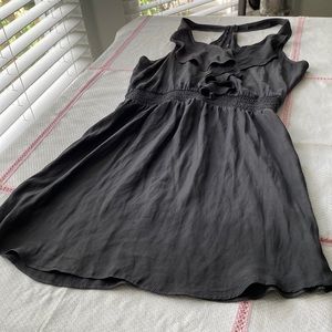 Ruffled min dress grey